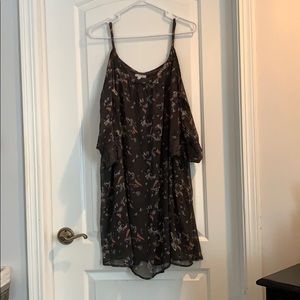 Cold shoulder shift dress